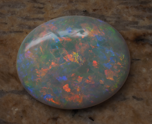 18.92ct N8-LIGHT SOLID OPAL from COOBER PEDY (EIGHT MILE DIGGINGS) — Stock #10061, Christianos Opals