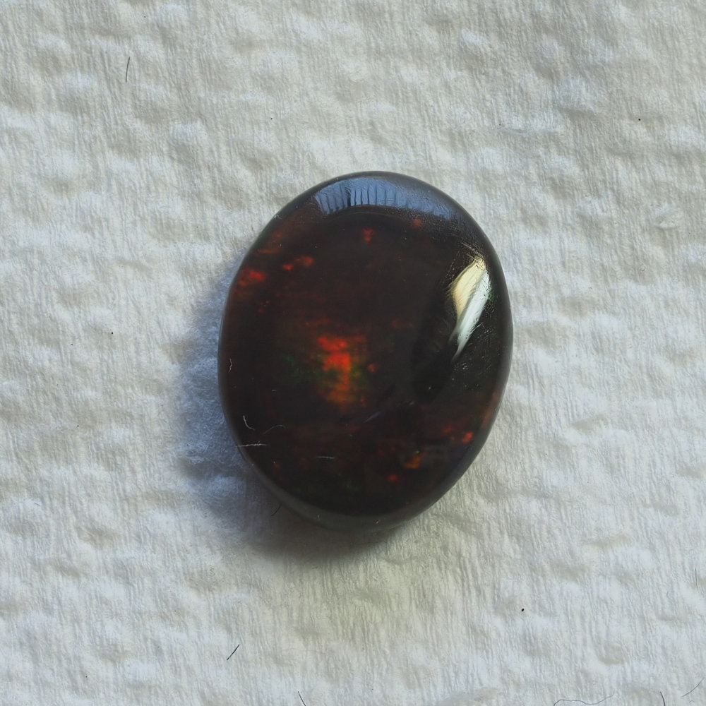 2.43ct N2-BLACK SOLID OPAL from LIGHTNING RIDGE — Stock #230170, Christianos Opals