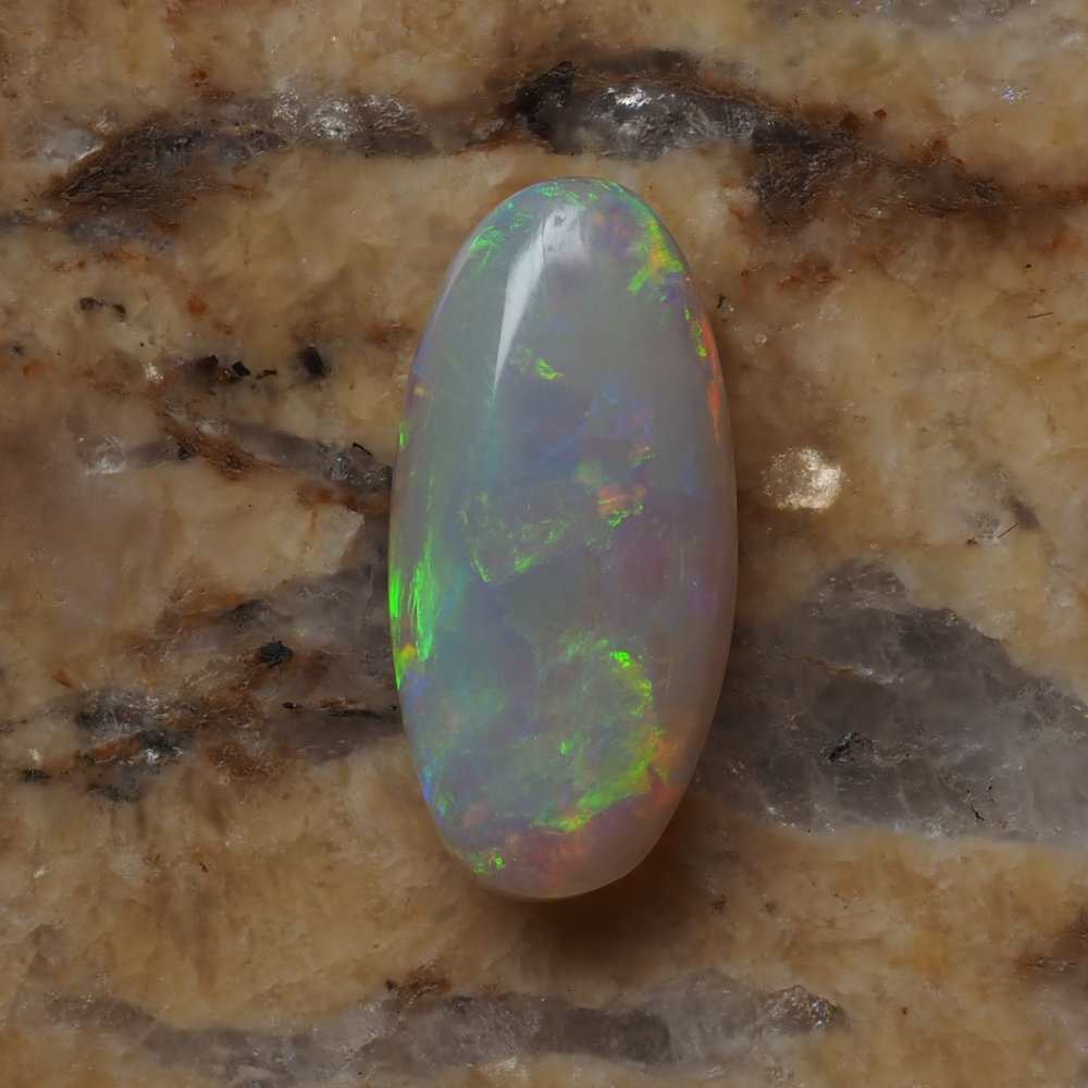 4.83ct N6-DARK SOLID OPAL from COOBER PEDY — Stock #230300, Christianos Opals