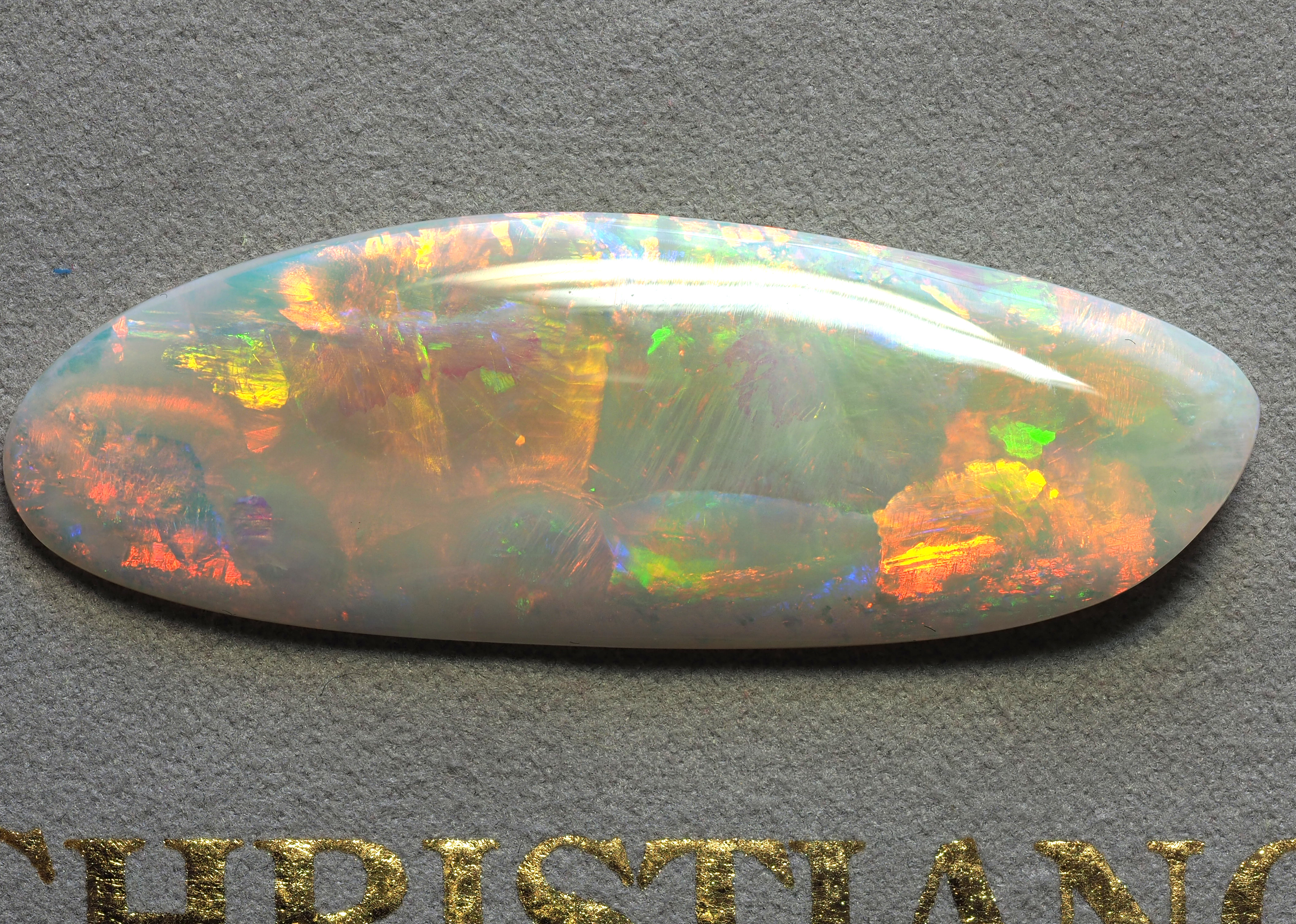64.59ct N8-LIGHT SOLID OPAL from COOBER PEDY — Stock #230464, Christianos Opals