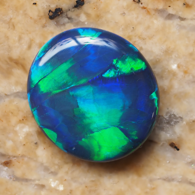 8.14ct N2-BLACK SOLID OPAL from LIGHTNING RIDGE — Stock #230522, Christianos Opals