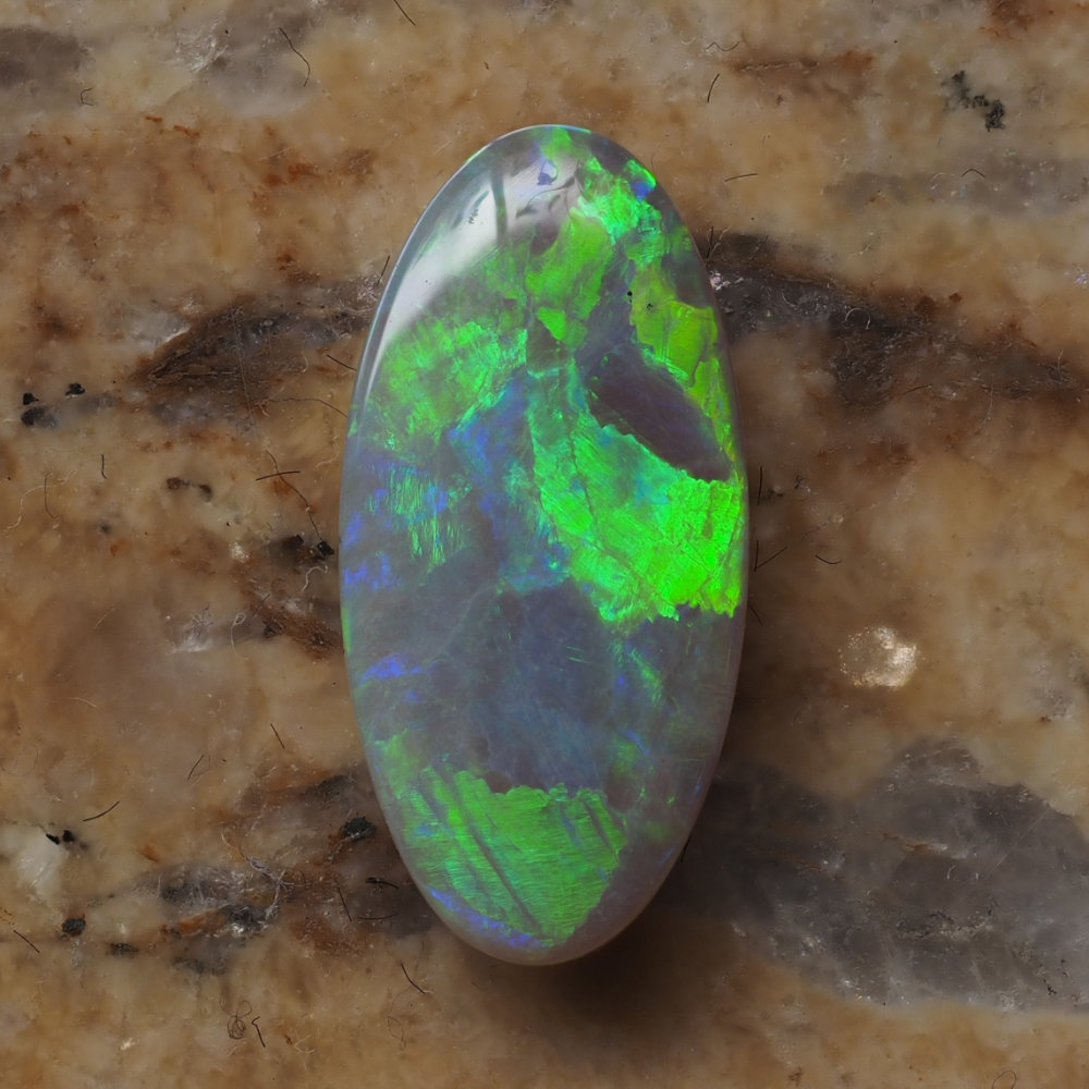 3.55ct N5-DARK SOLID OPAL from LIGHTNING RIDGE — Stock #230825, Christianos Opals