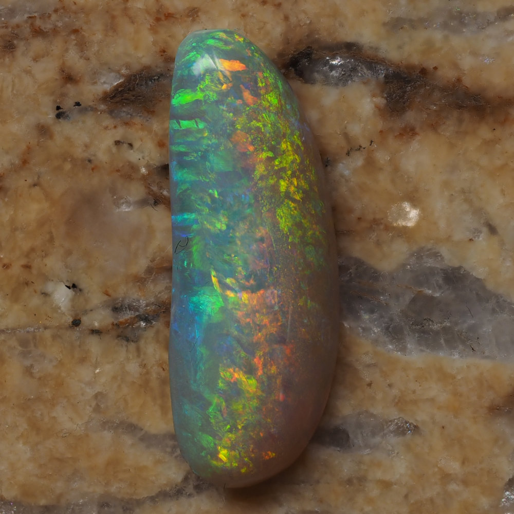 5.36ct N6-DARK SOLID OPAL from COOBER PEDY — Stock #230856, Christianos Opals