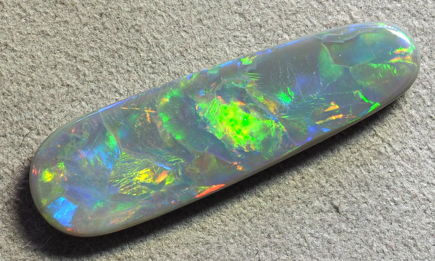 11.18ct N5-DARK SOLID OPAL from LIGHTNING RIDGE — Stock #252420, Christianos Opals