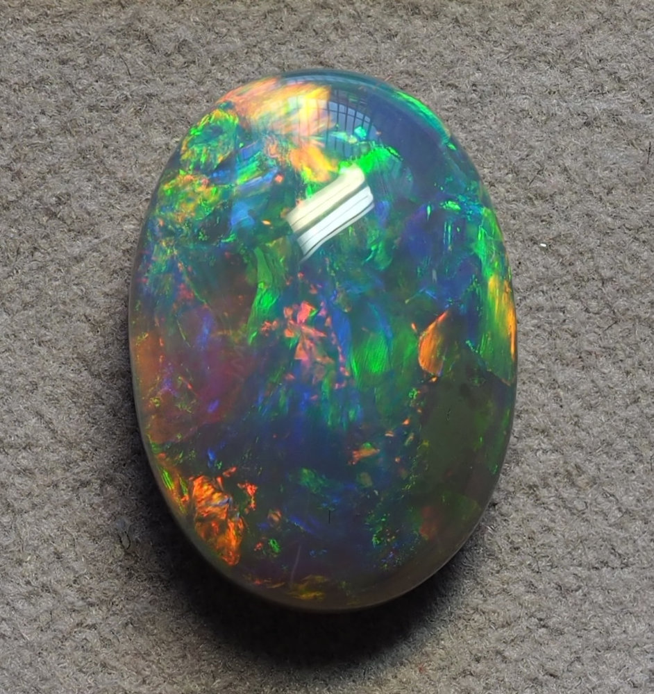 8.95ct N5-DARK SOLID OPAL from LIGHTNING RIDGE — Stock #252517, Christianos Opals