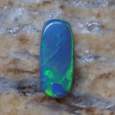 2.10ct N4-BLACK SOLID OPAL from LIGHTNING RIDGE — Stock #252546, Christianos Opals
