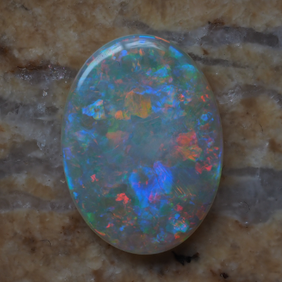 产自闪电岭的4.29克拉 N7浅色 天然整体欧泊｜库存号252562，曼纽澳宝 Christianos Opals