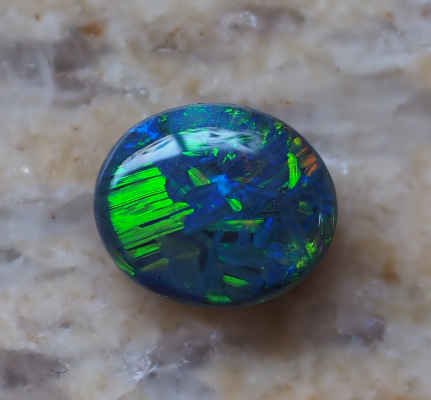 1.16ct N3-BLACK SOLID OPAL from LIGHTNING RIDGE — Stock #252650, Christianos Opals