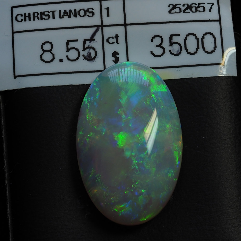 8.55ct N7-LIGHT SOLID OPAL from COOBER PEDY — Stock #252657, Christianos Opals