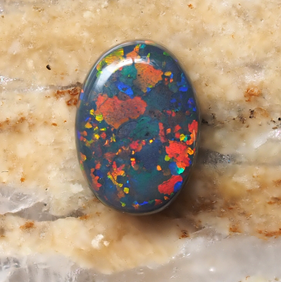 2.63ct N3-BLACK SOLID OPAL from LIGHTNING RIDGE — Stock #252776, Christianos Opals