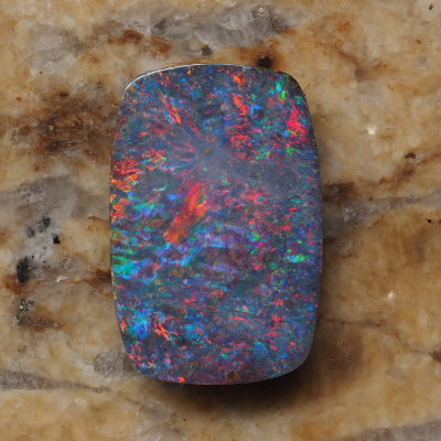 产自昆士兰州的10.40克拉 砾背欧泊｜库存号252812，曼纽澳宝 Christianos Opals