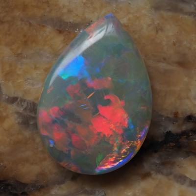 3.47ct N6-DARK SOLID OPAL from LIGHTNING RIDGE — Stock #252933, Christianos Opals
