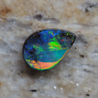 产自昆士兰州的1.16克拉 砾背欧泊｜库存号253043，曼纽澳宝 Christianos Opals