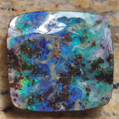 产自昆士兰州的43.82克拉 砾背欧泊｜库存号253101，曼纽澳宝 Christianos Opals
