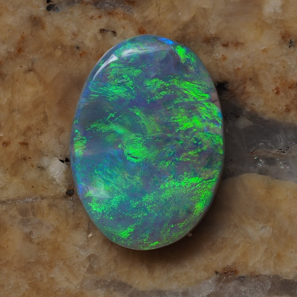 1.39ct N5-DARK SOLID OPAL from LIGHTNING RIDGE — Stock #288103, Christianos Opals