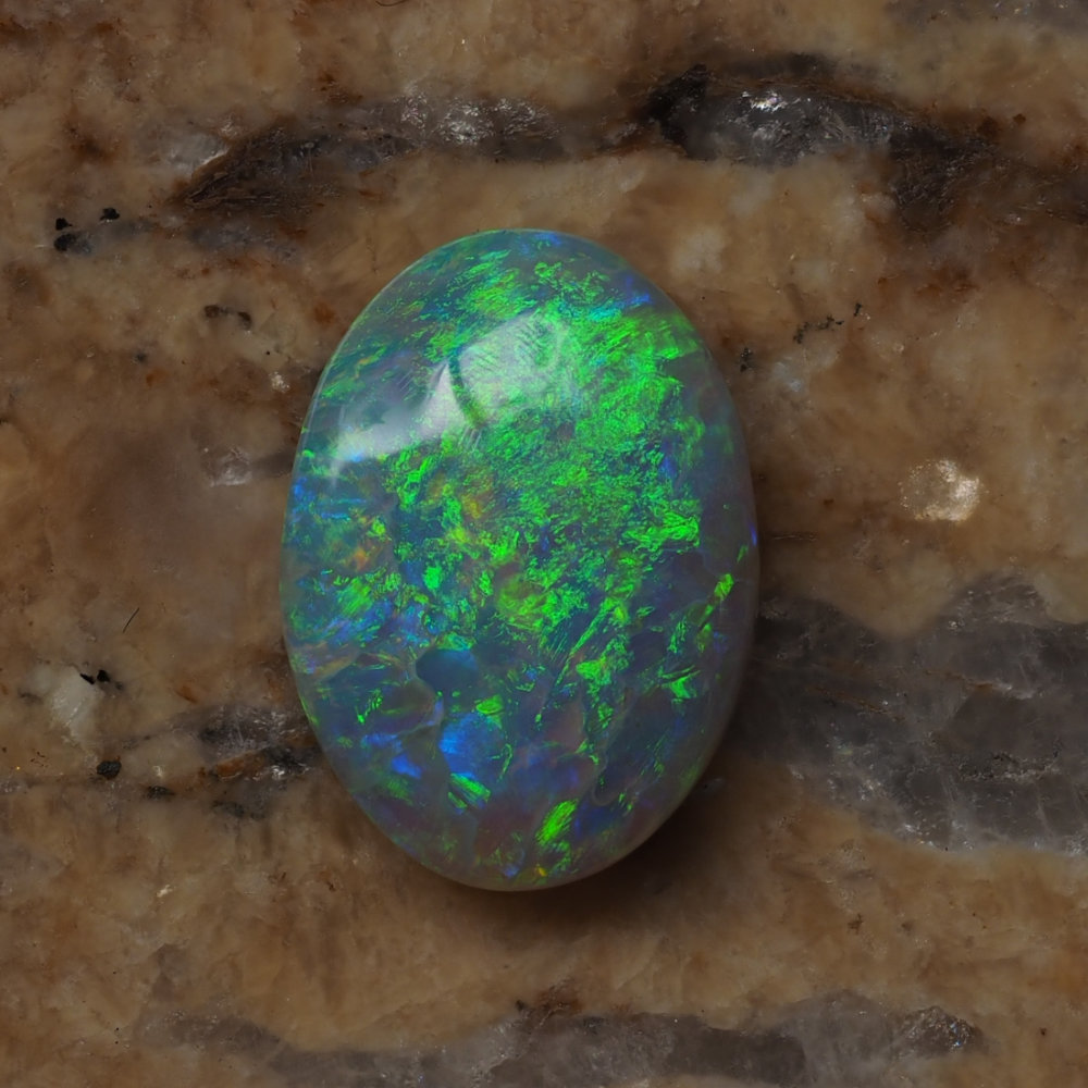 2.46ct N5-DARK SOLID OPAL from LIGHTNING RIDGE — Stock #288110, Christianos Opals