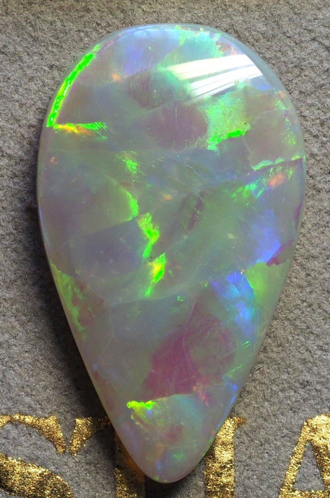 20.80ct N7-LIGHT SOLID OPAL from COOBER PEDY (SHELL PATCH DIGGINGS) — Stock #33490, Christianos Opals