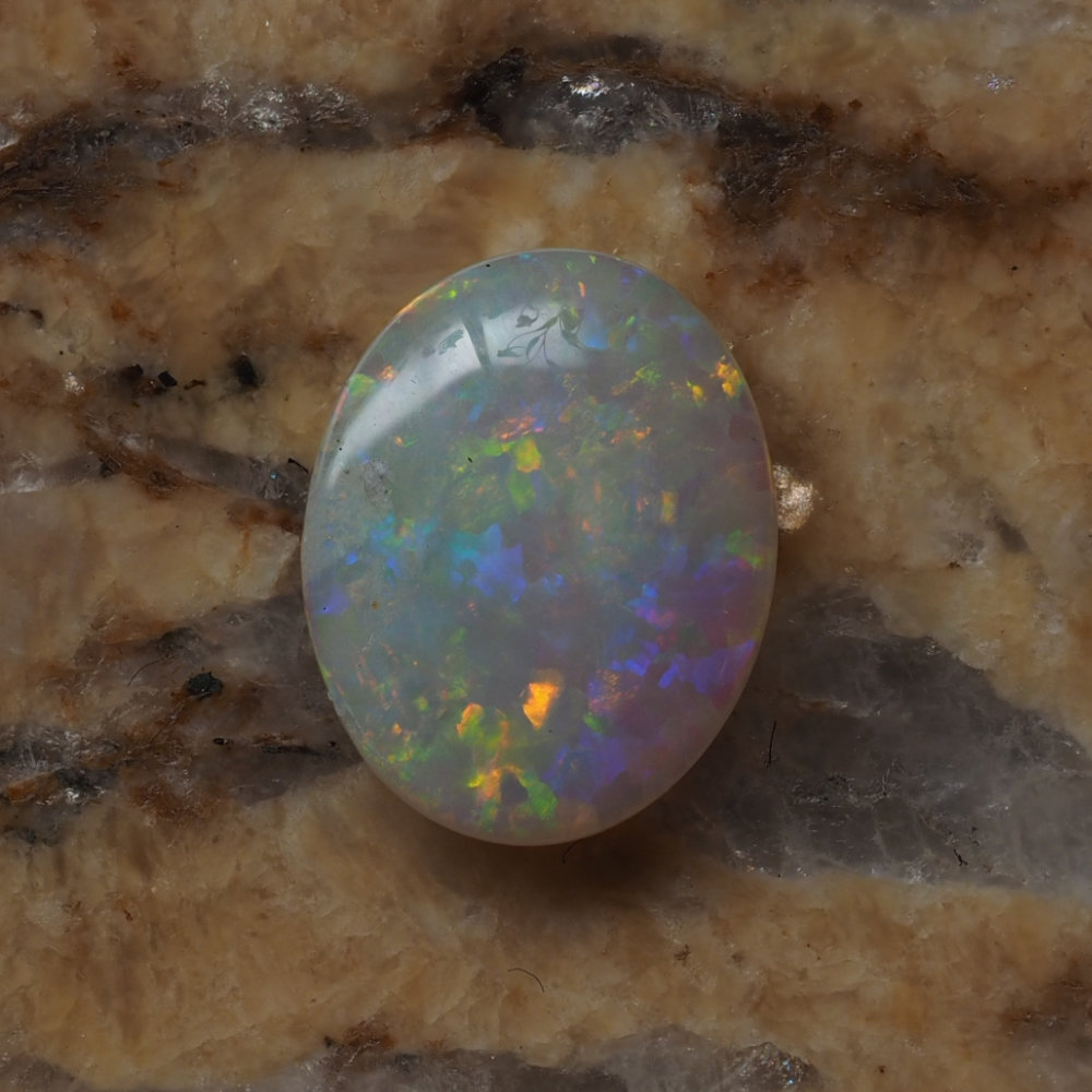 2.12ct N7-LIGHT SOLID OPAL from LIGHTNING RIDGE — Stock #35758, Christianos Opals