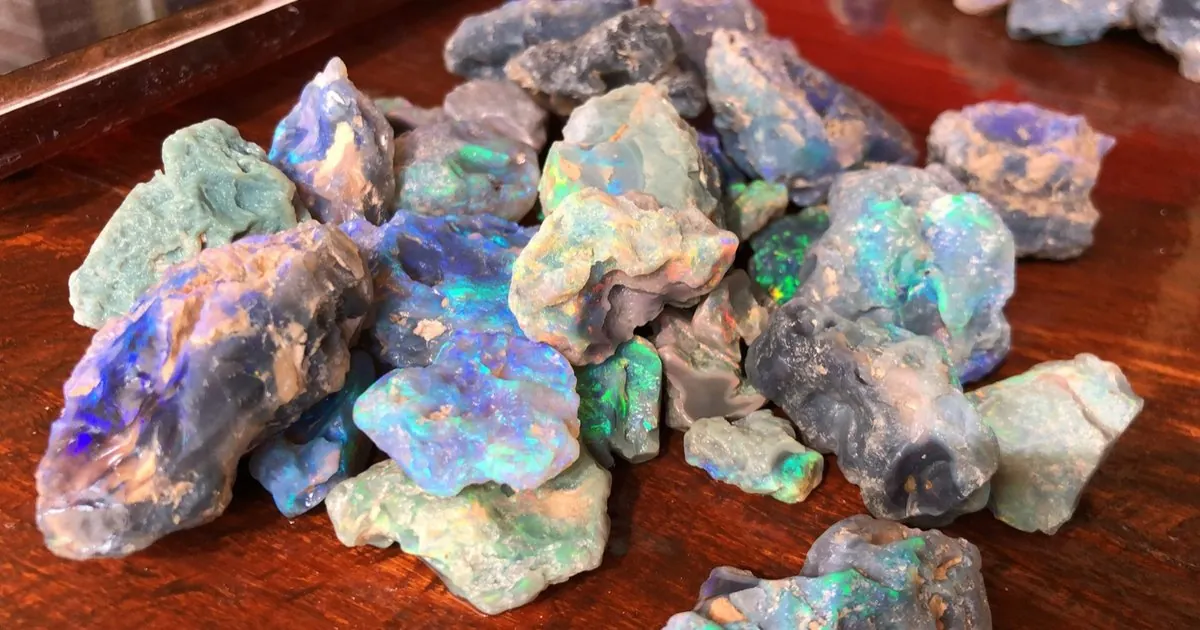 Rough opal pieces from the Christianos Opals collection